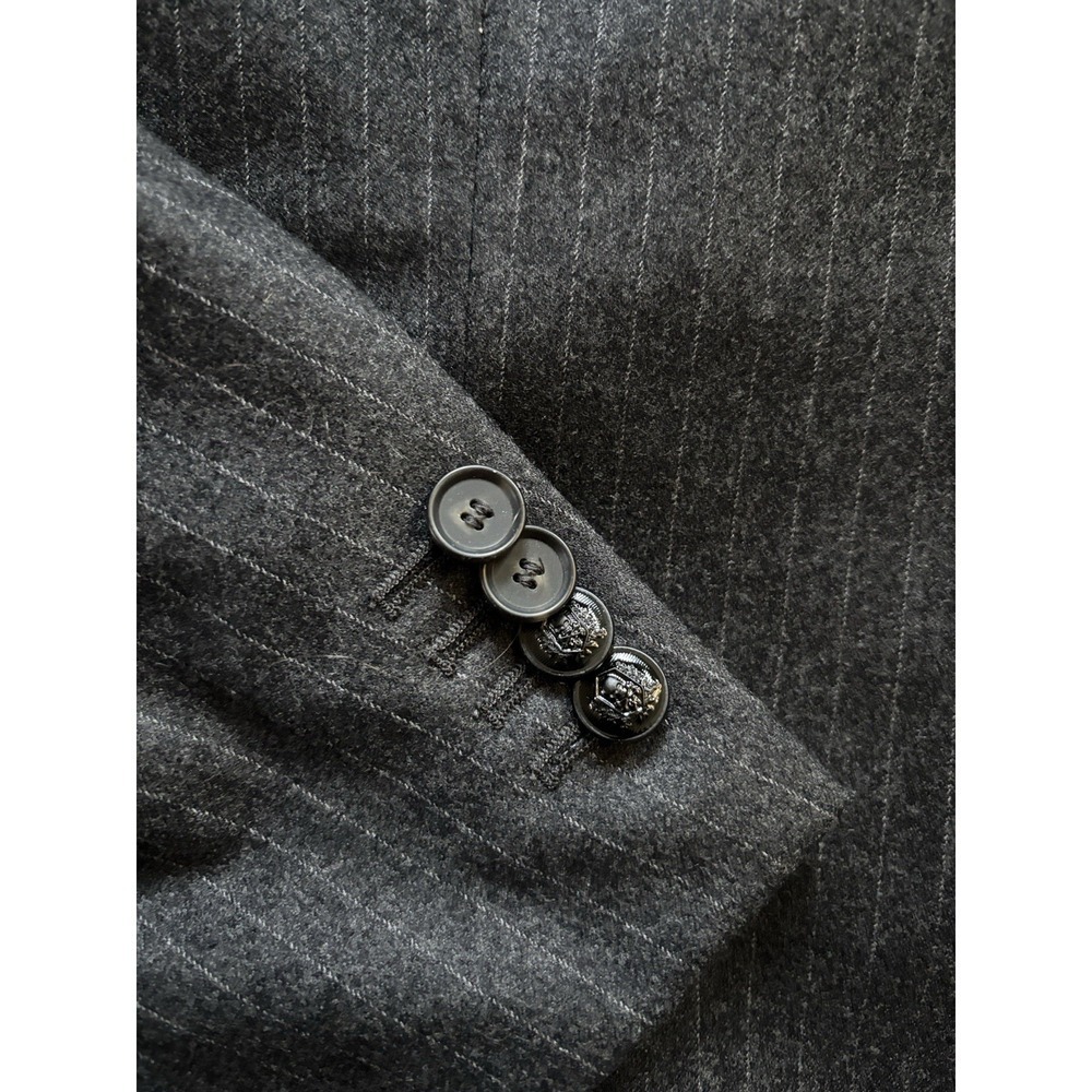 The Kooples Dark Gray Pinstripe Blazer Men's US Sz 40 Wool Fitted French Size 50 - Picture 8 of 12